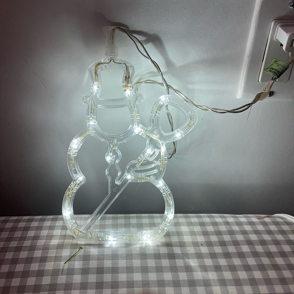 Christmas decoration.  glowing snowman